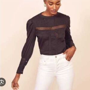 Reformation Adele Top in Black